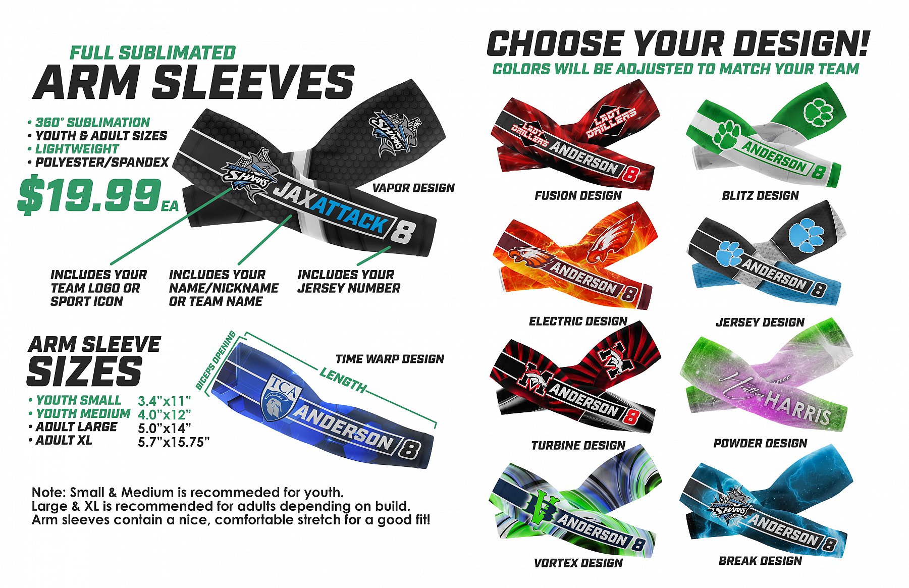 Custom Arm Sleeves Photo Galleries Miscellaneous Fluvanna Sports